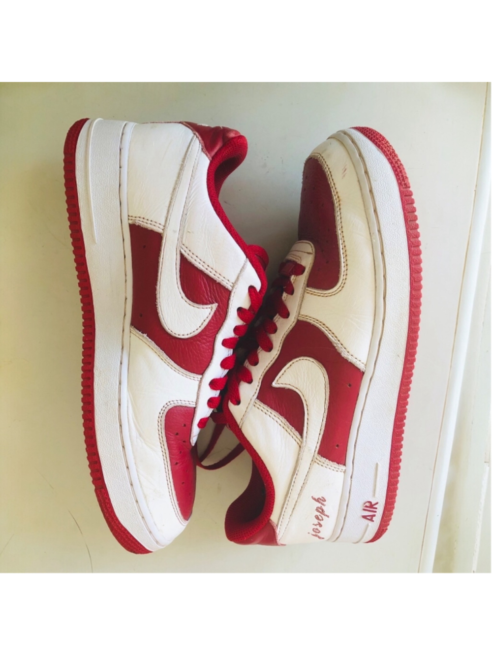 Size 9 Nike Air Force 1 Personalized Low Top Sneakers Nike By You Retro Varsity